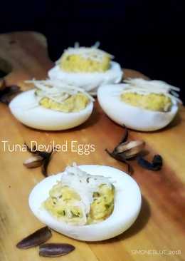 Tuna Deviled Eggs #ketopad_cp_telur