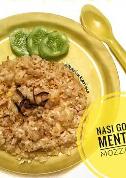 Nasi goreng mentega mozzarella