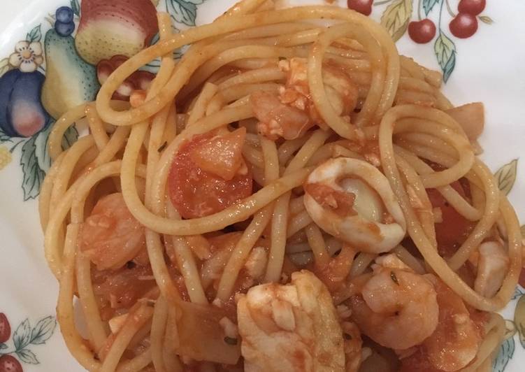 Resep Seafood Spaghetti Marinara Dari Jovita Adeline