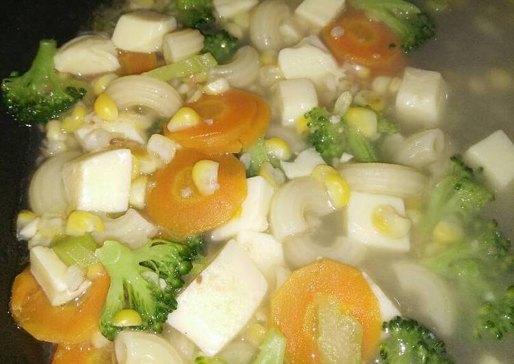 resep Mpasi sop macaroni sayur 1y