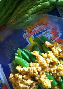 19.Baby buncis siram telur saos tiram ala makk irit