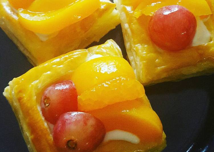 resep Fruit puff pastry w/buttercream