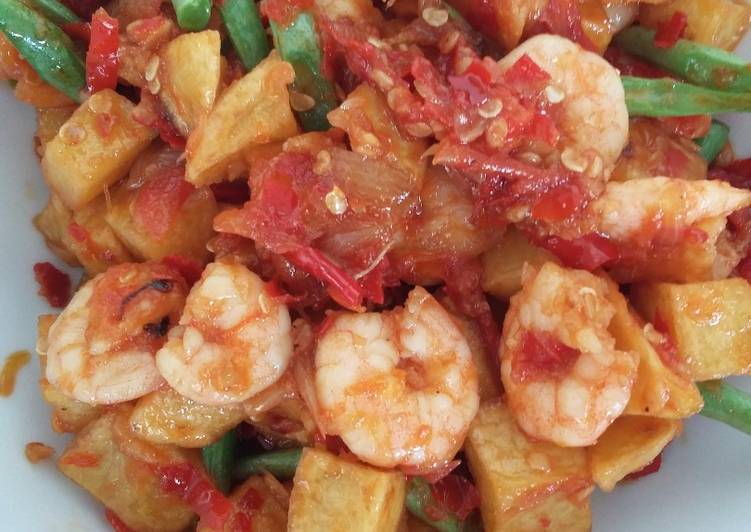 resep lengkap untuk Sambal goreng kentang udang