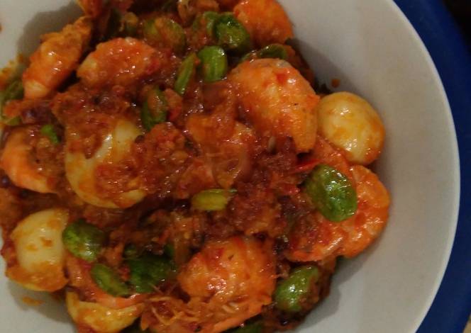 Resep sambel pete  udang  puyuh oleh Mellya Cookpad