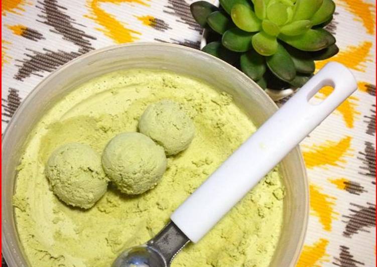 Resep Green Tea/ Matcha Ice Cream Kiriman dari Olin