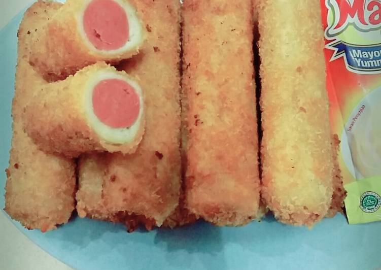 Resep Roti goreng sosis keju plus saos mayo Karya Asti HC