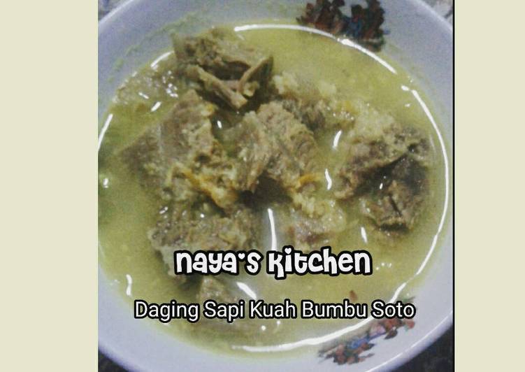 Resep Daging Sapi Kuah Bumbu Soto - naya neko