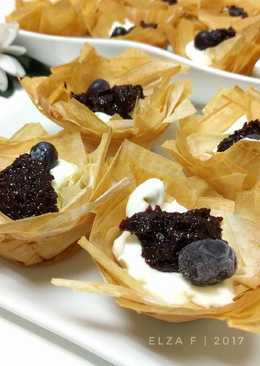 Mini Cherry Cheese Cake (with fillo dough)