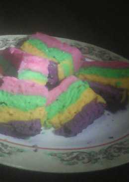 Rainbow cake Putih telur