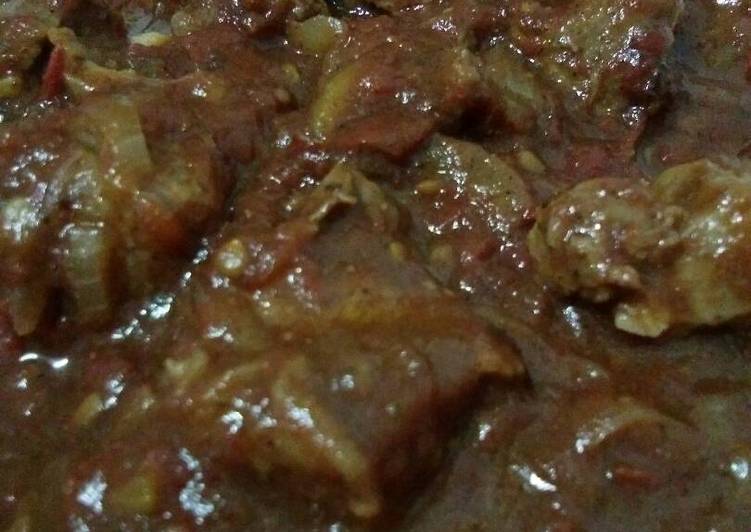 resep makanan Kambing Masak Tomat | daging empuk, tidak bau, dan anti ribet