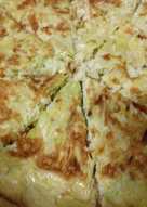 Kucai kuning masak telur ala pelangi