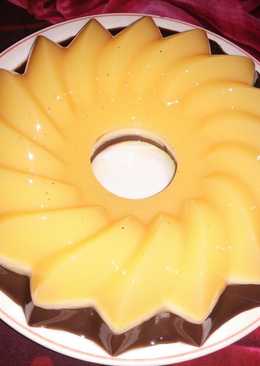 Puding busa nutrijel mangga lapis puding coklat
