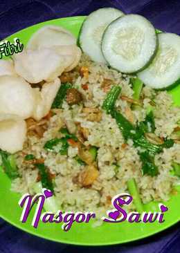 NasGor Sawi Ijo Dapur Fitri