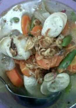 Sayur sop sosis kaldu sapi
