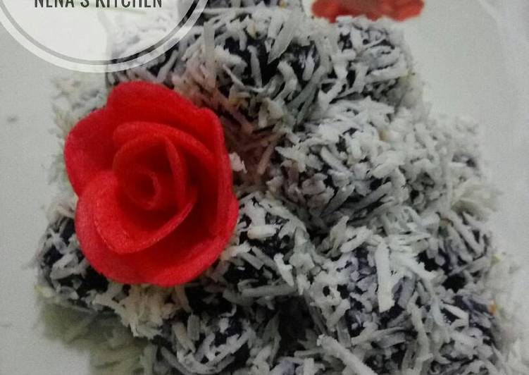 gambar untuk cara membuat Kelepon Ubi ungu Isi coklat