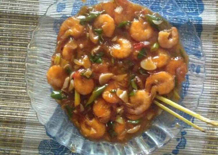 gambar untuk resep Udang Goreng Saus Padang