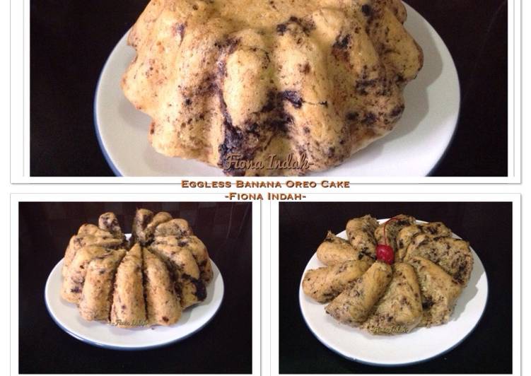 gambar untuk cara membuat Eggless Banana Oreo Steamed Cake