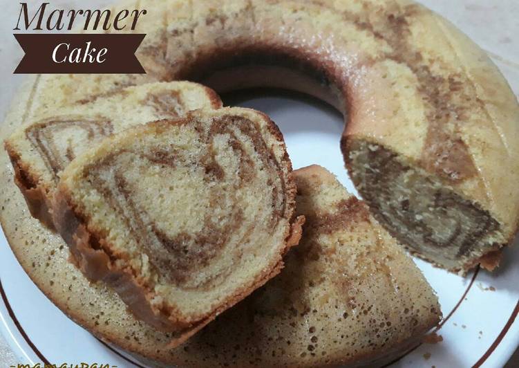 resep lengkap untuk Bolu Marmer Pak Sahak (Bakingpan)