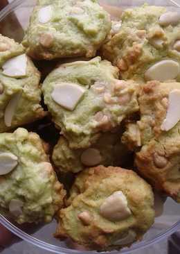 Greentea almond cookies