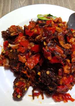 Balado daging rendang