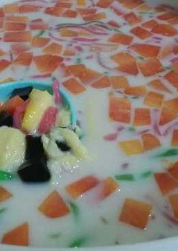 Es tape cincau buah (seger plus asem2 ngak eneg dileher)