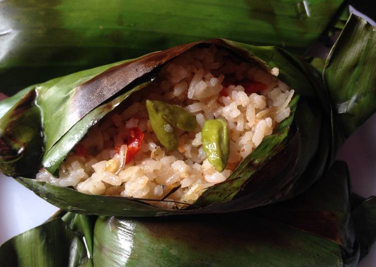 Resep Nasi bakar balado teri with pete