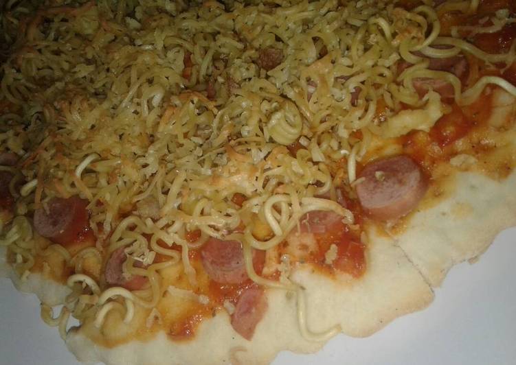 cara membuat Pizza indomie