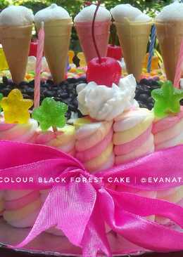 Blackforest cake warna warni