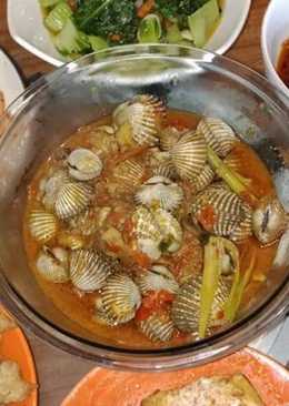 Kerang rebus bumbu pedas