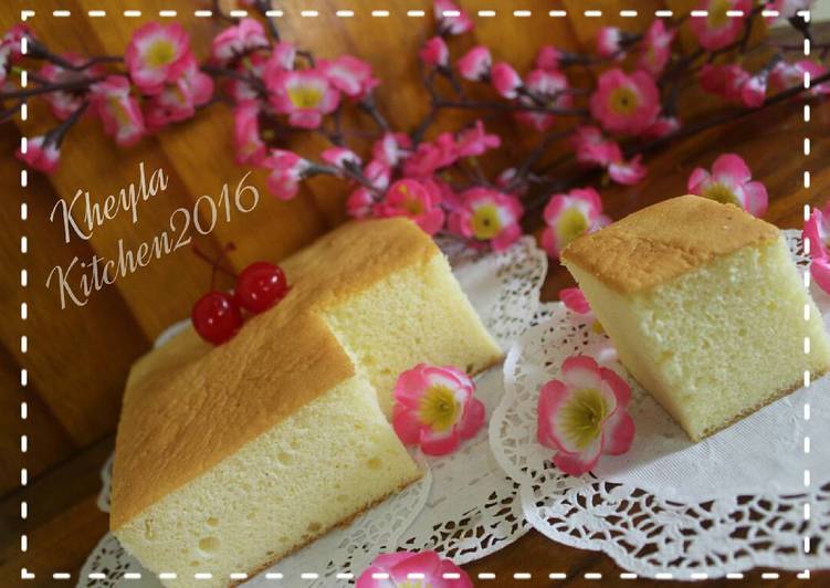 resep lengkap untuk Yogurt Cake Lemon No Pengembang 6 bahan (Mirip chiffon) kempus