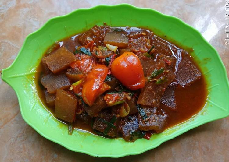 resep makanan Oseng2 kulit sapi/ cecek non msg