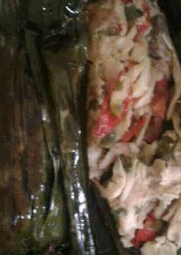 Pepes ayam suwir (resep warisan mama)