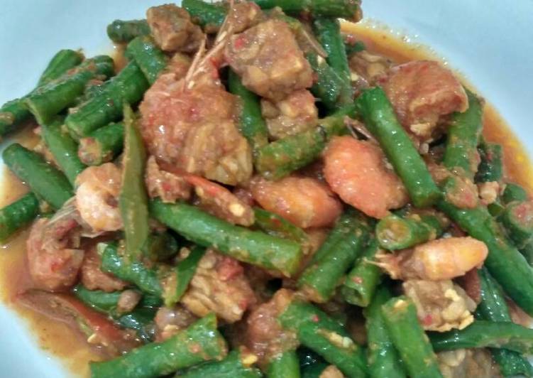 bahan dan cara membuat Tauco udang mix kacang panjang dan tempe