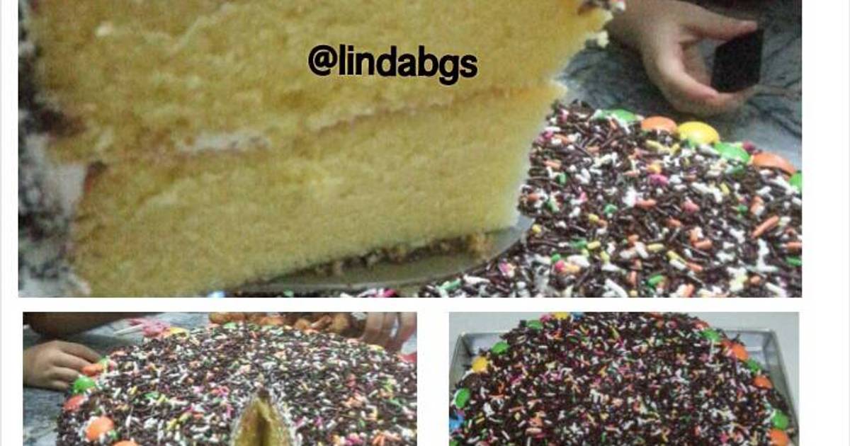 Resep Sponge cake sedap Birthday cake