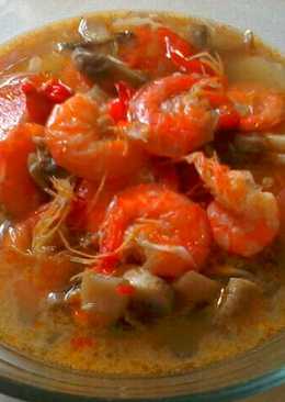 Tom-Yum Udang+Jamur Kancing Pedas
