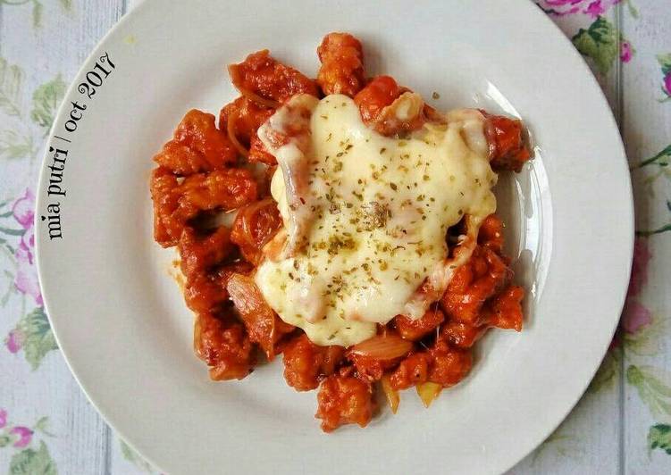 resep masakan Chicken Barbeque Mozarella