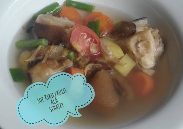 resep makanan Sop kikil / kulit kaki sapi sederhana