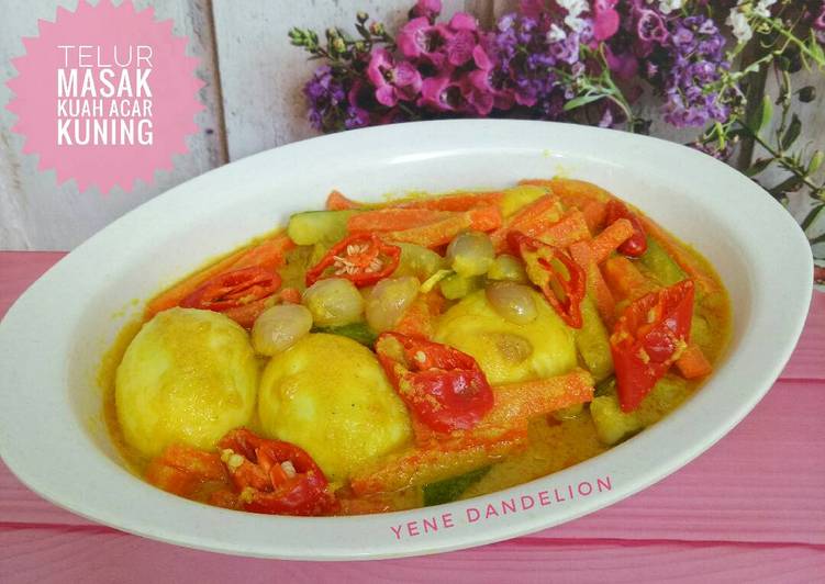 cara membuat Telur Kuah Acar Kuning #Dandelion