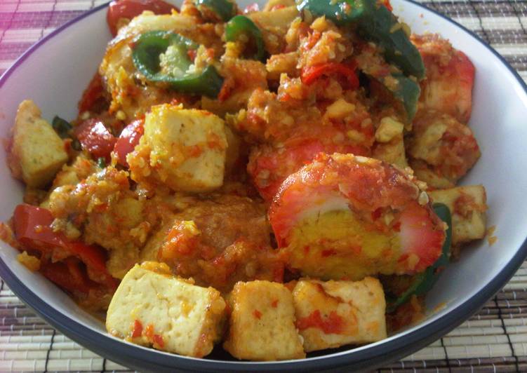 resep masakan Telur dan Tahu Goreng Balado