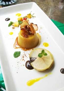 Manggo puding n open apple pie (no bake)