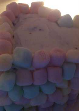 Marsmallow Dragon Fruit Cake