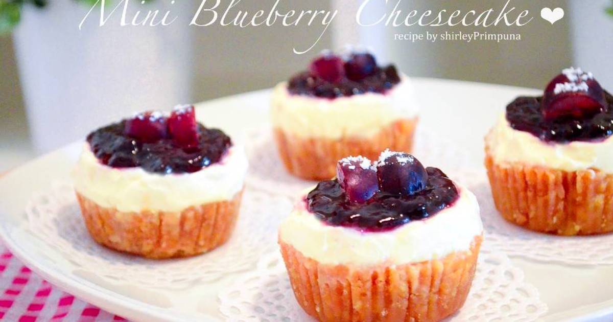 Resep Mini Blueberry Cheesecake Resep Mini Blueberry Cheesecake