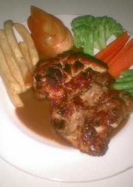 CHICKEN STEAK WITH BBQ SAUCE