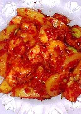 Udang Goreng Sambal Lado kentang with petai