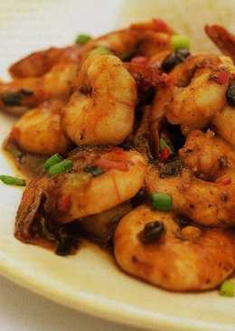 Udang Masak Tauco Pedas