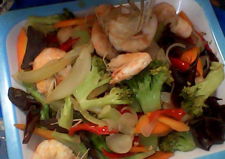 resep masakan Tumis Udang dan Brokoli penuh cinta