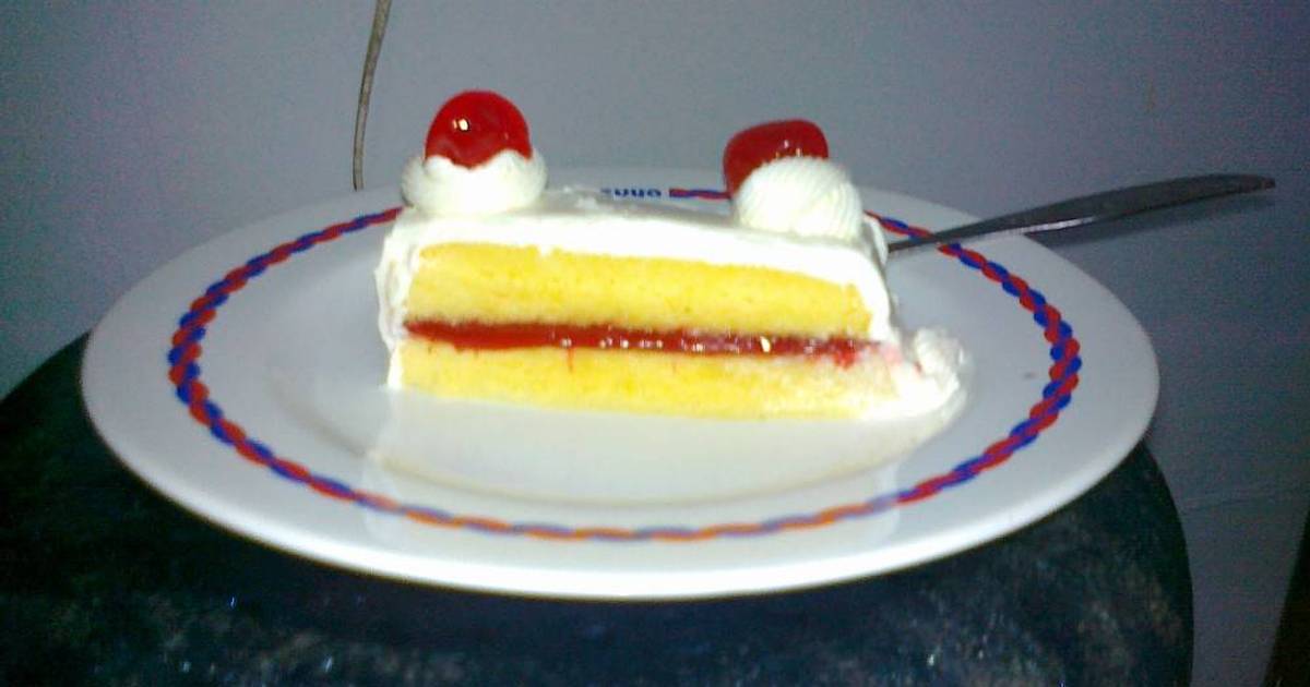 Resep vanilla strawberry steam cake Resep vanilla strawberry steam cake