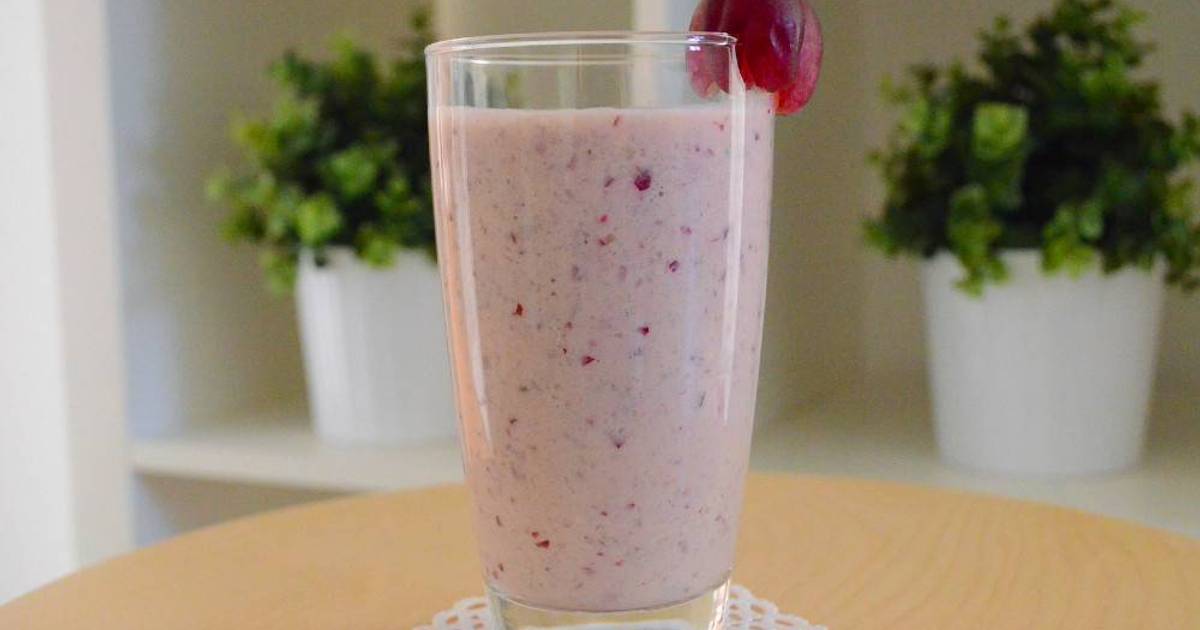 Resep Banana-Spinach-Grape Smoothie