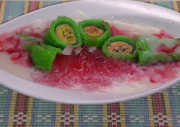 Resep ES PISANG IJO DADAR Kiriman dari Siswaty Elfin Bachtiar