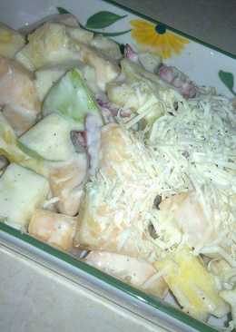 Salad Buah Yoghurt Plain(salad buah sehat)